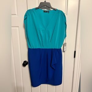 Elegant Teal and Blue Women's Dress